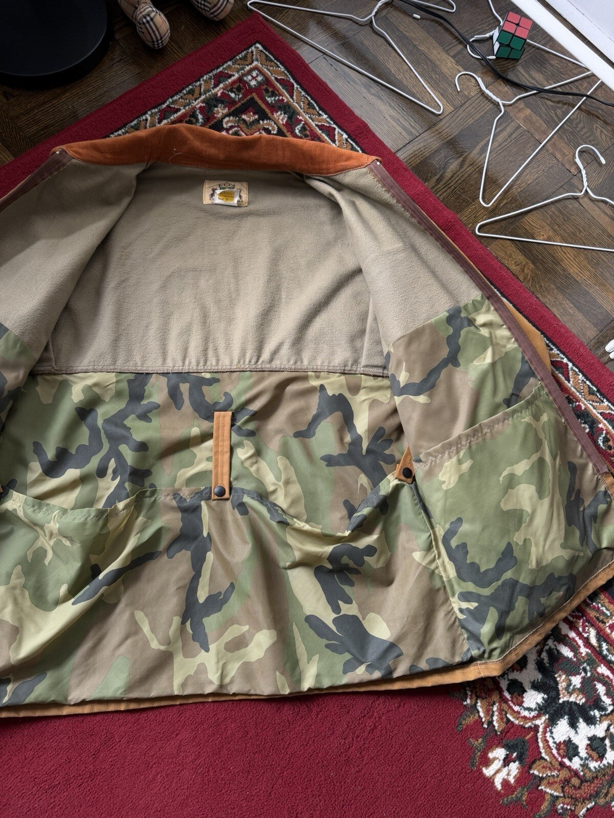 Vintage Ideal 1977 Fishing Jacket Outdoor Hunting Large Made In USA 70s 80s 90s