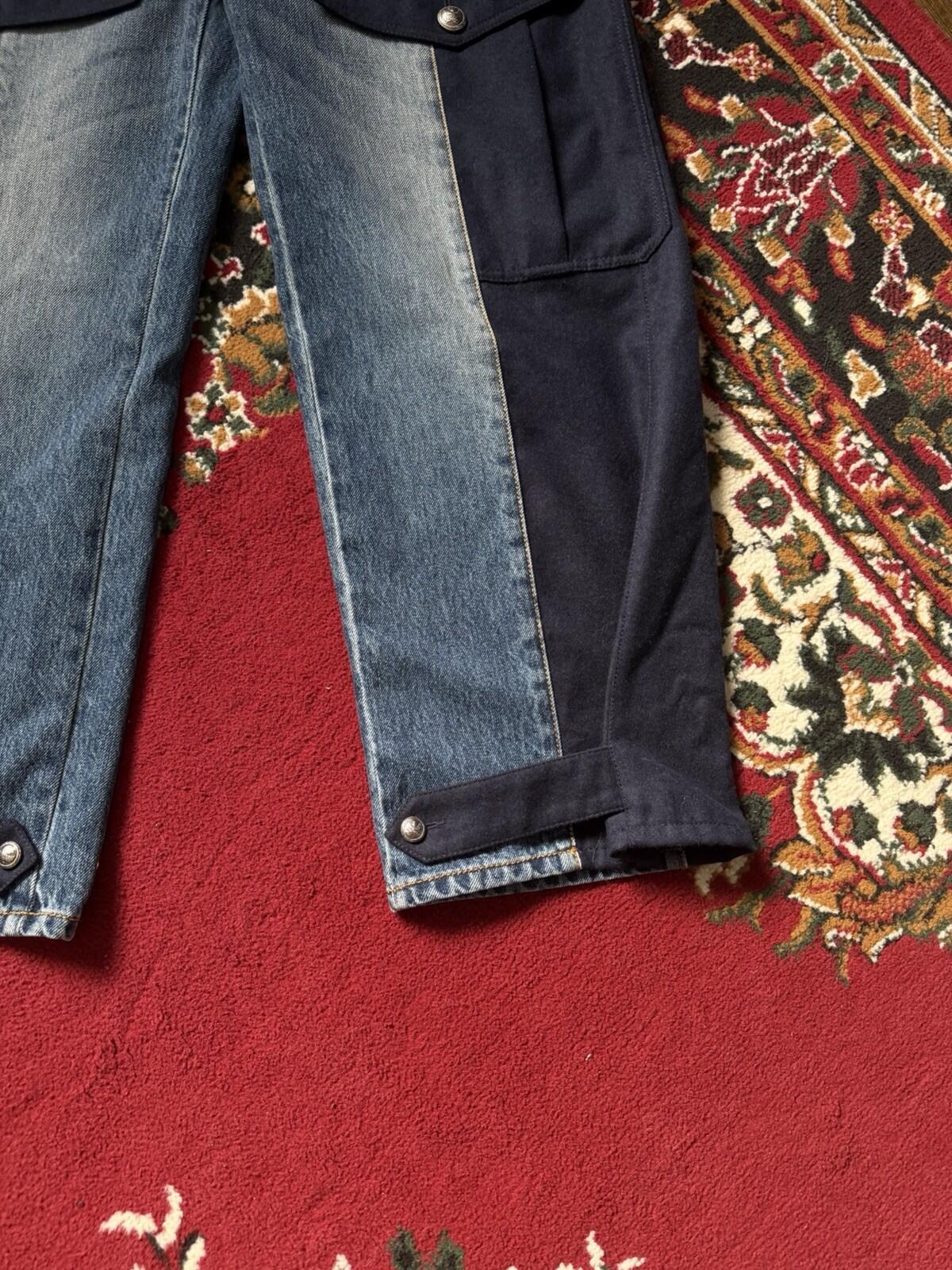Alexander McQueen High Rise Media Mix Wool/Cotton Cargo Jeans