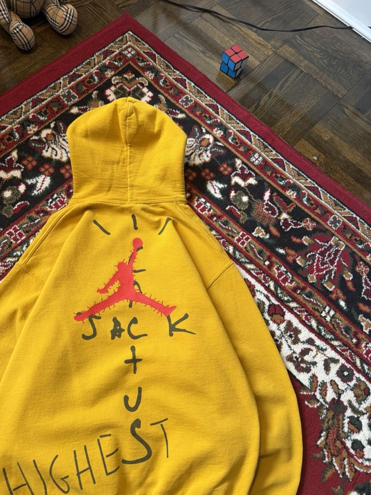 Travis Scott x Nike Air Jordan Cactus Jack Highest Hoodie Yellow Size M