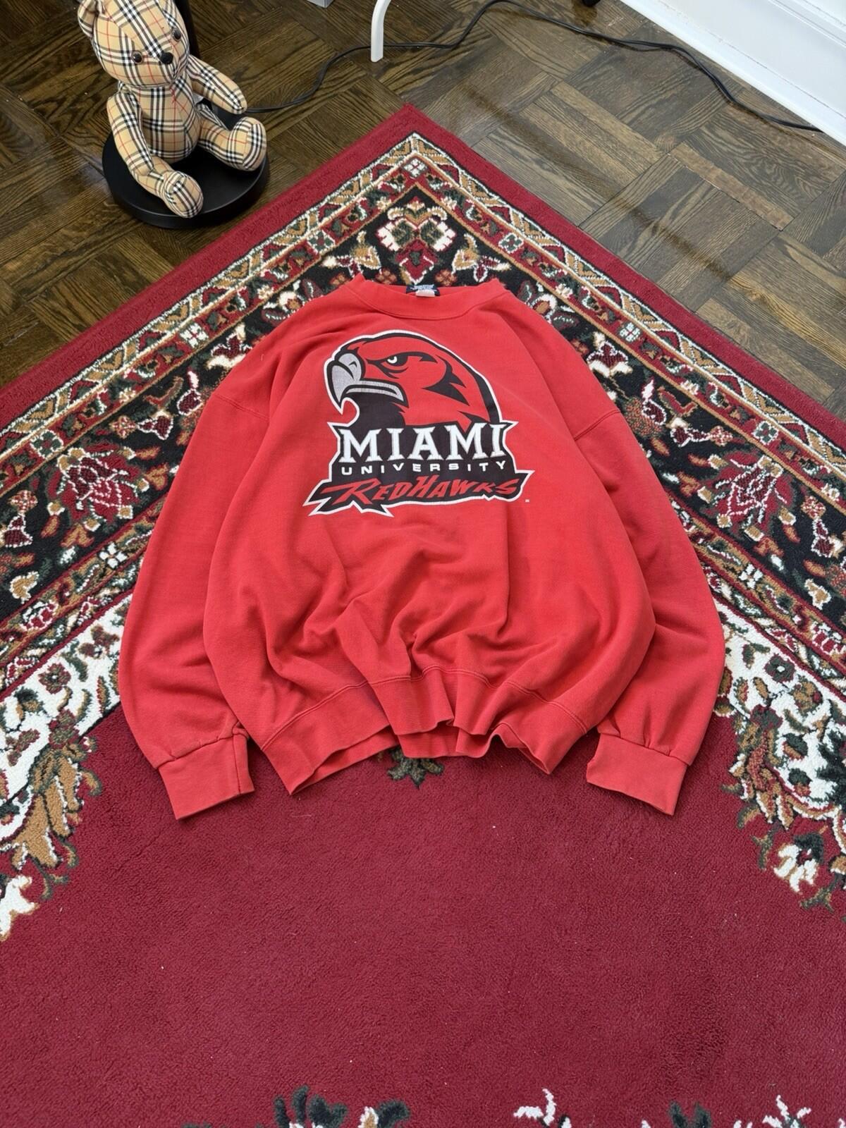 Vtg Jansport Miami University Redhawks Ncaa Crewneck Sweatshirt Xxl