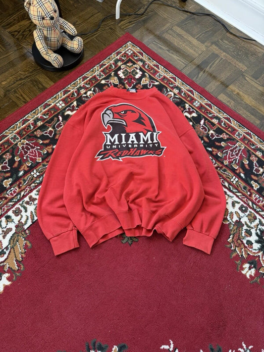 Vtg Jansport Miami University Redhawks Ncaa Crewneck Sweatshirt Xxl