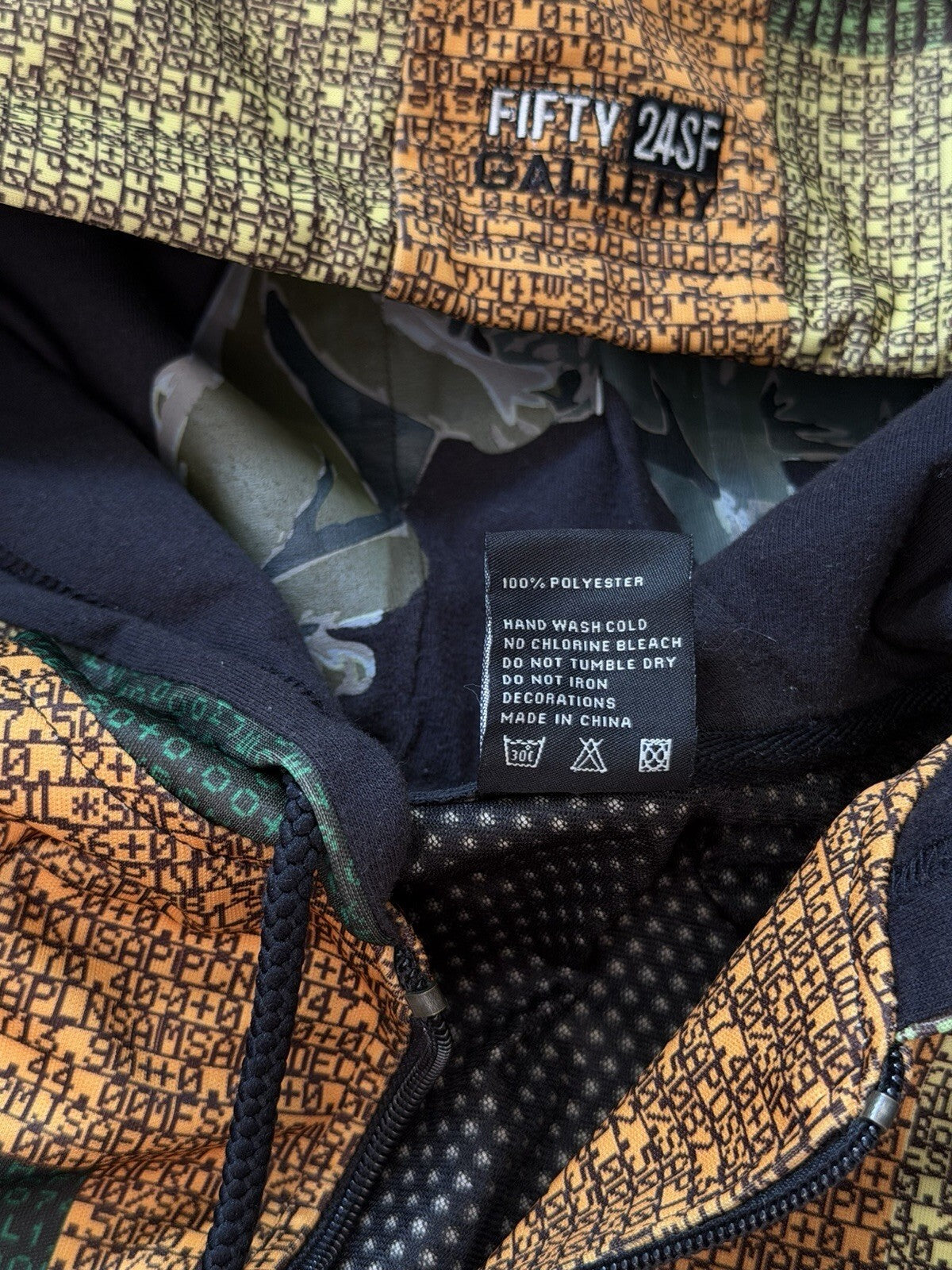 Fifty24SF Gallery Hacker Code All Over Print Zip Hoodie Size S