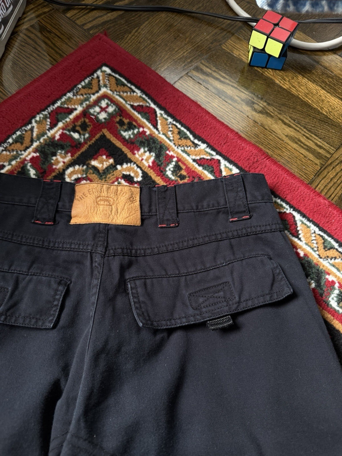 VTG Y2K Ecko Pants/Shorts Men's Size 30 BLK Rhino Baggy Utility Cargo