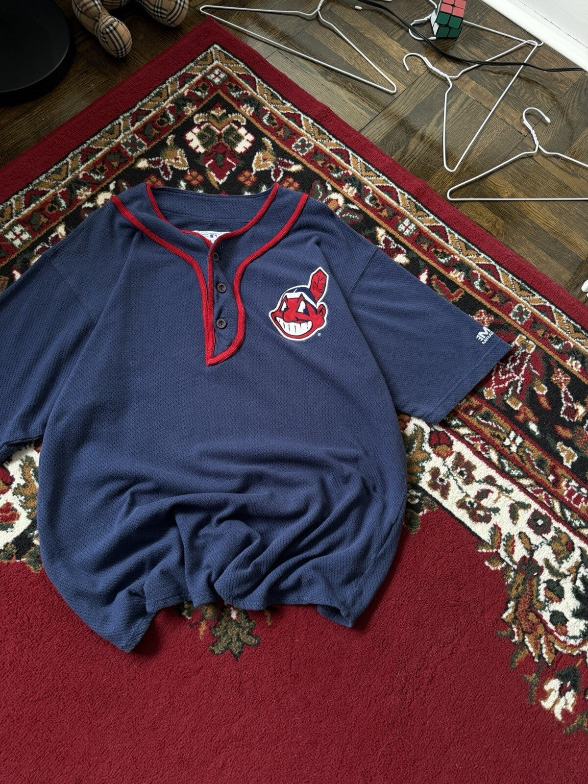 Vintage Mirage Cleveland Indians Jersey Shirt Chief Wahoo MLB Sz XL