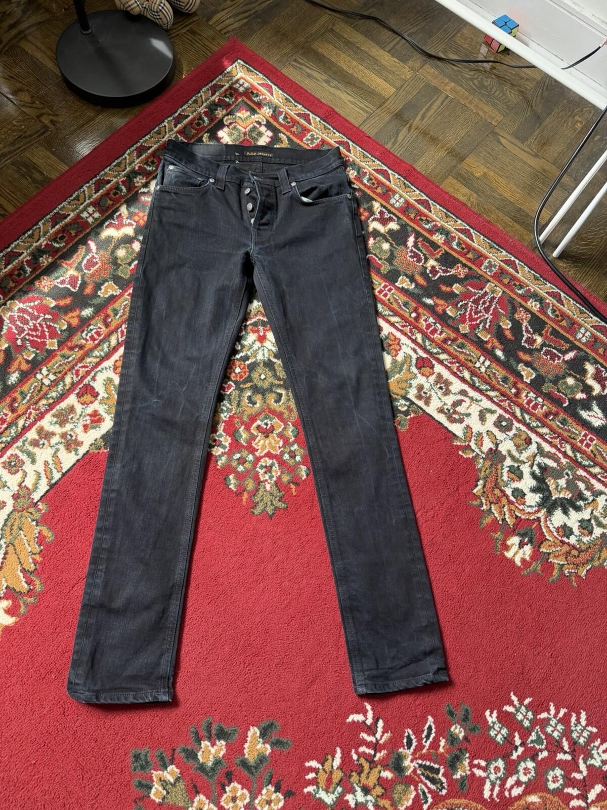 Nudie Grim Tim Organic Black Ring Classic Jeans Size M W31 / L30