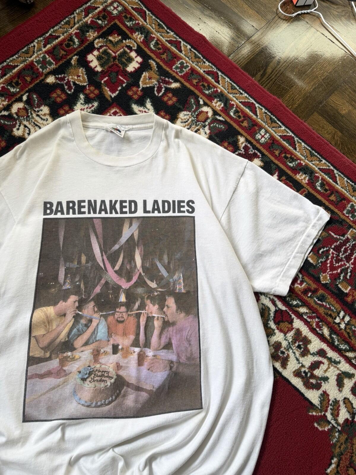 Vintage Barenaked Ladies Birthday Shirt Mens XL White 1990s