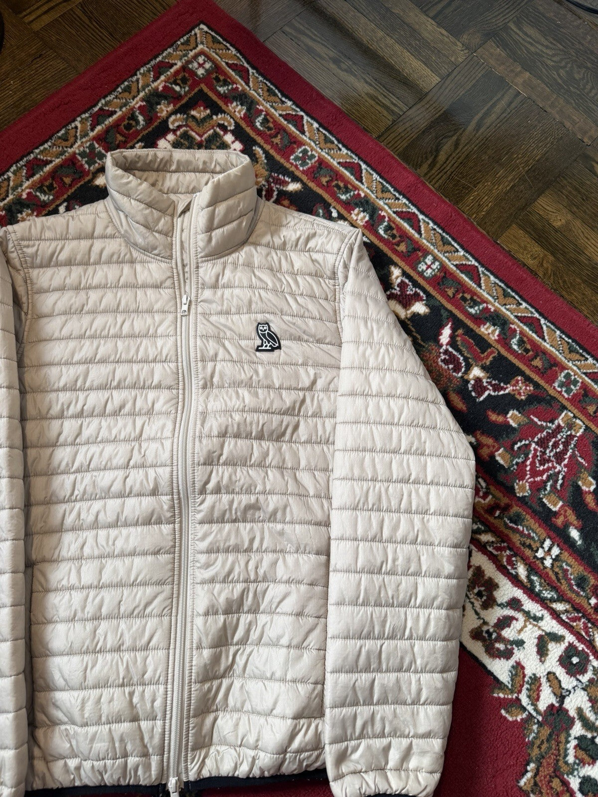 OVO October Very Own Puffer Jacket Drake Milk White Size Medium
