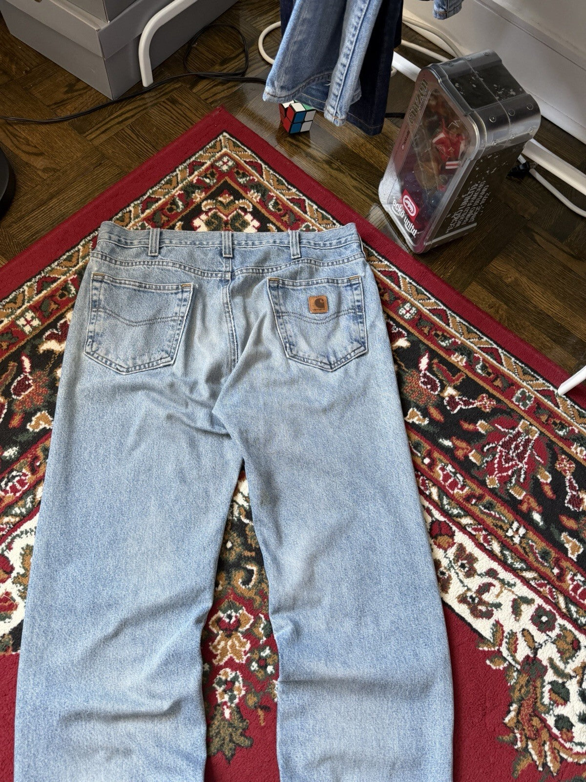 Vintage Carhartt Jeans Mens B480 DPS Denim Tradinional Fit Workwear