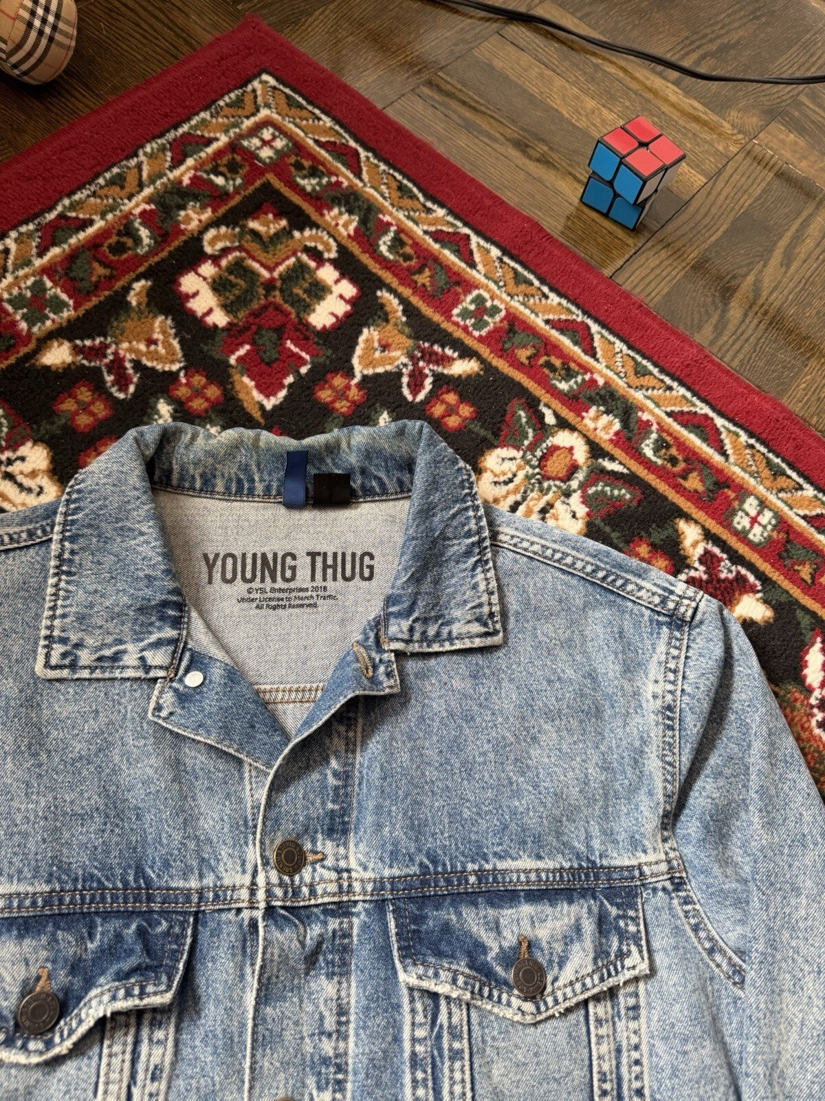 Limited Release H&M Young Thug 2018 Eurpoean Tour Cherub Denim Jacket Medium