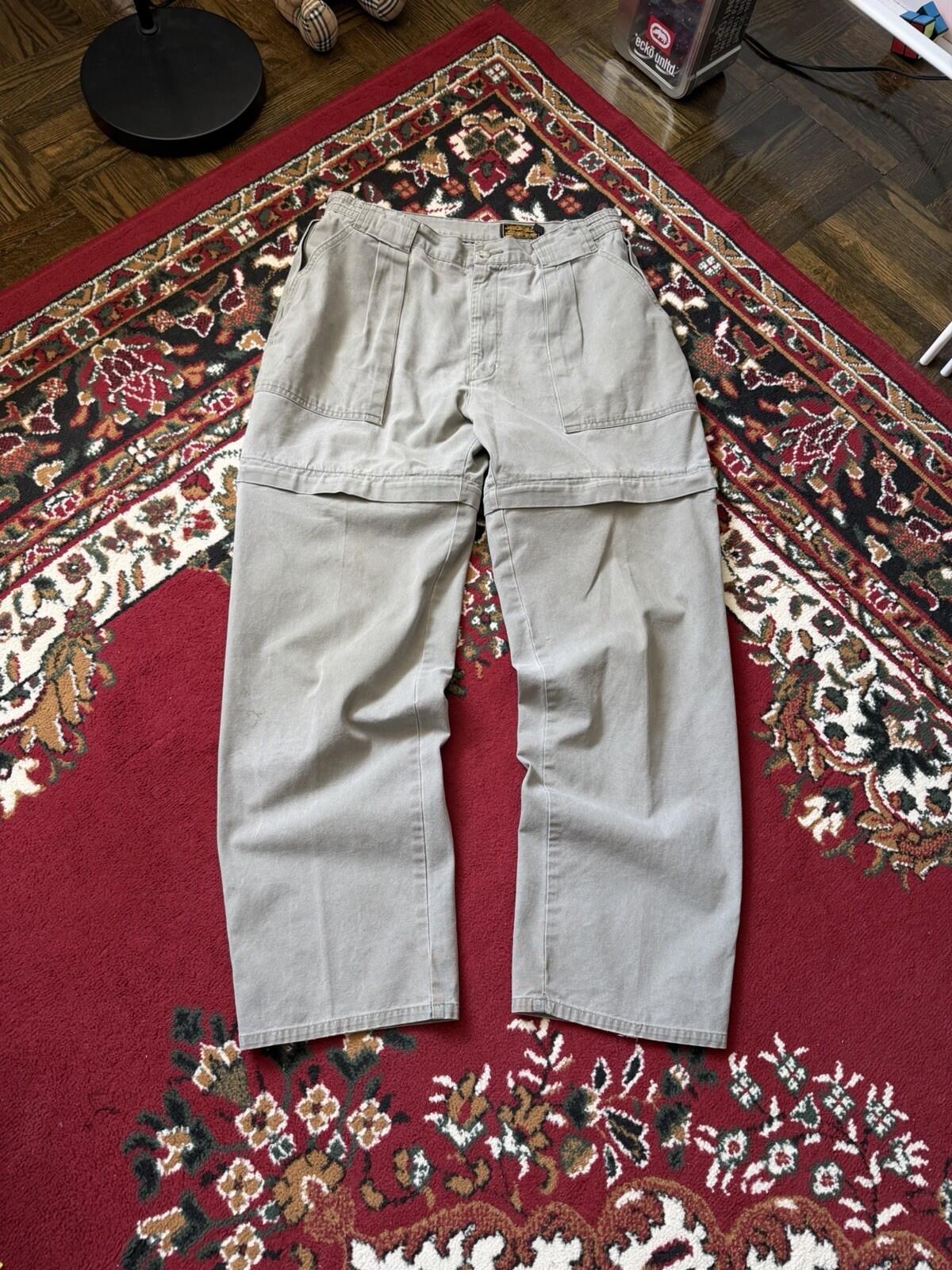 90s Eddie Bauer Vintage Convertible Zip Off Pants Men's 34/32 Hunting Hiking