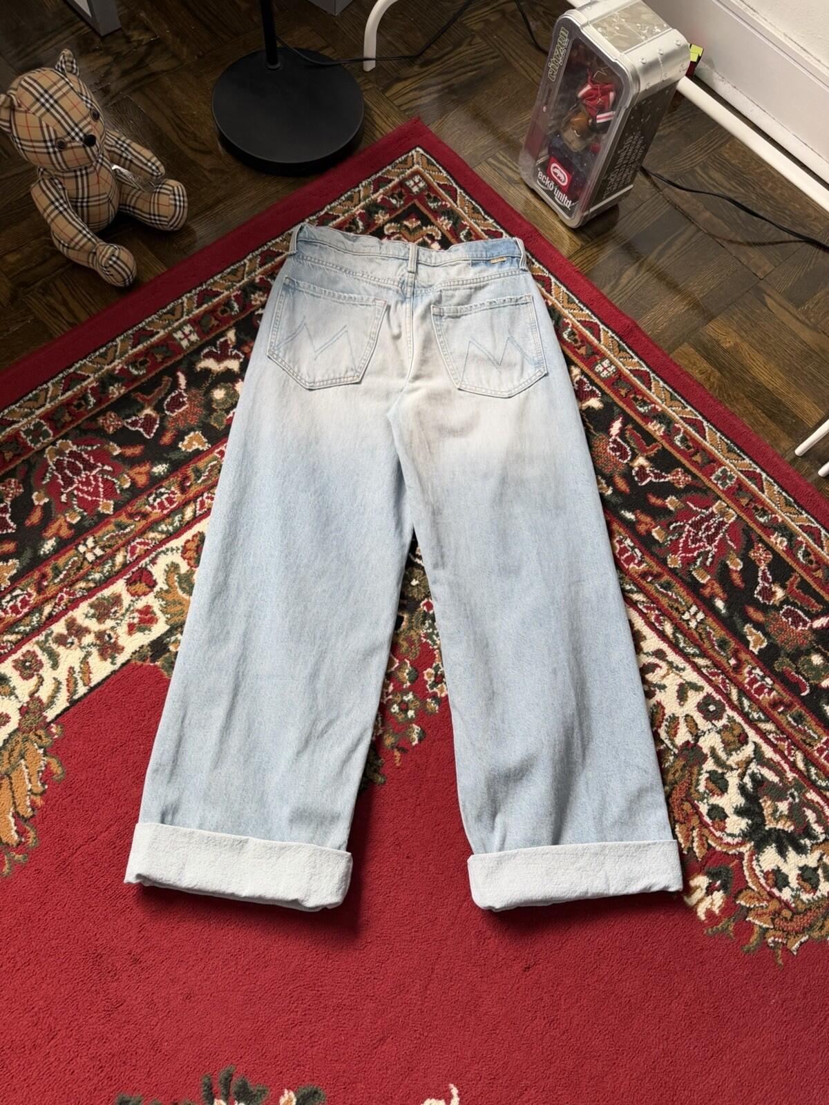 MOTHER Superior ‘The Spinner Zip Sneak’ Wide Denim Jeans Pedal Faster 26