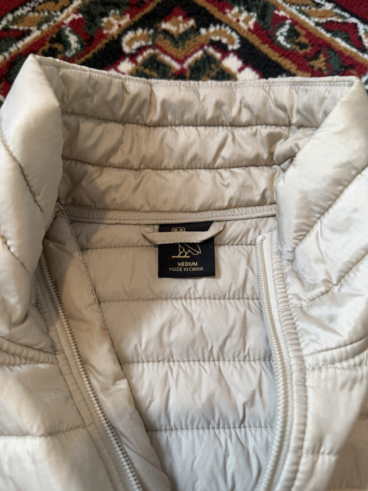 OVO October Very Own Puffer Jacket Drake Milk White Size Medium
