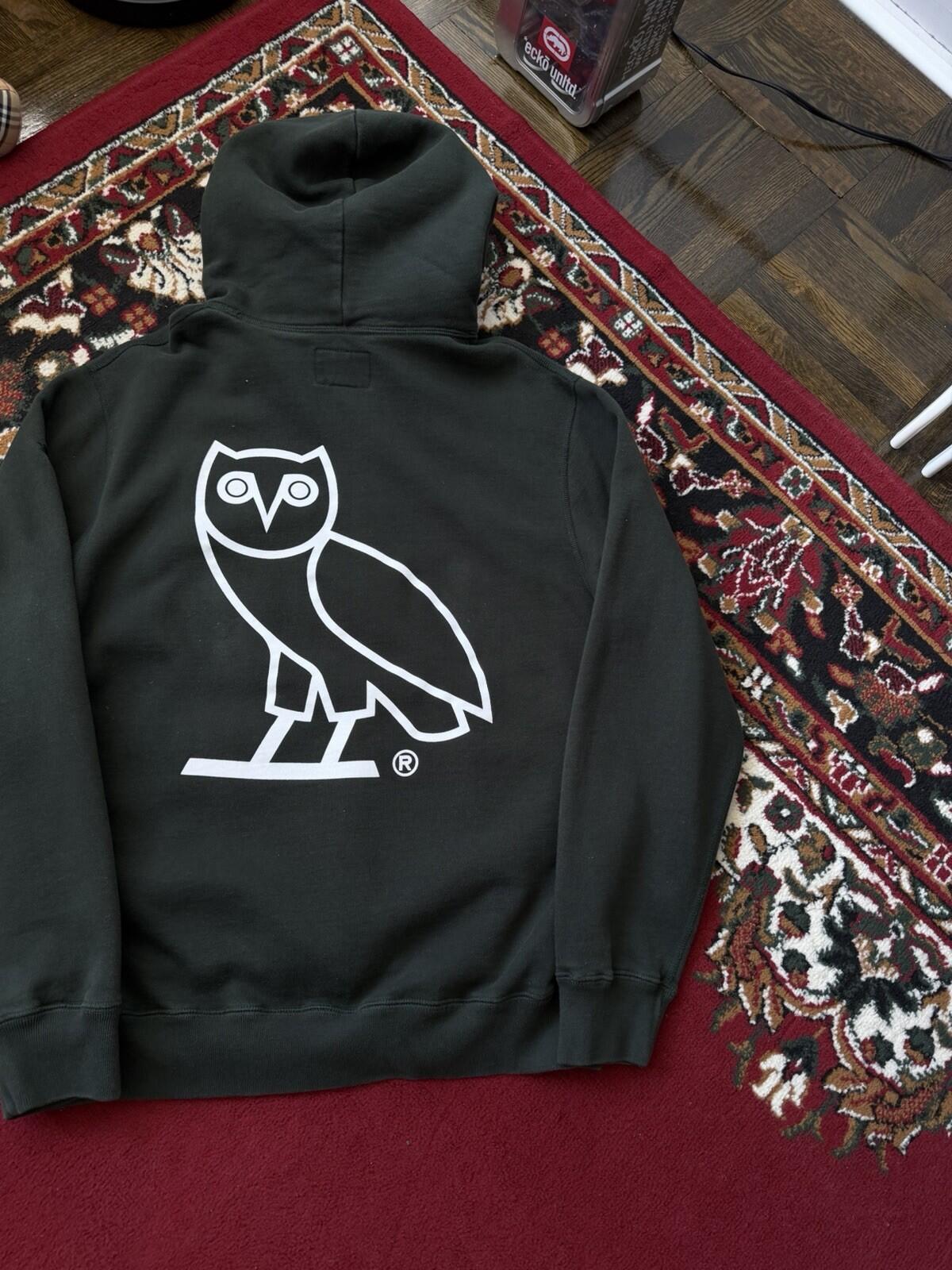 Roots x OVO Octobers Very Own Logo Green  Hoodie Size Medium