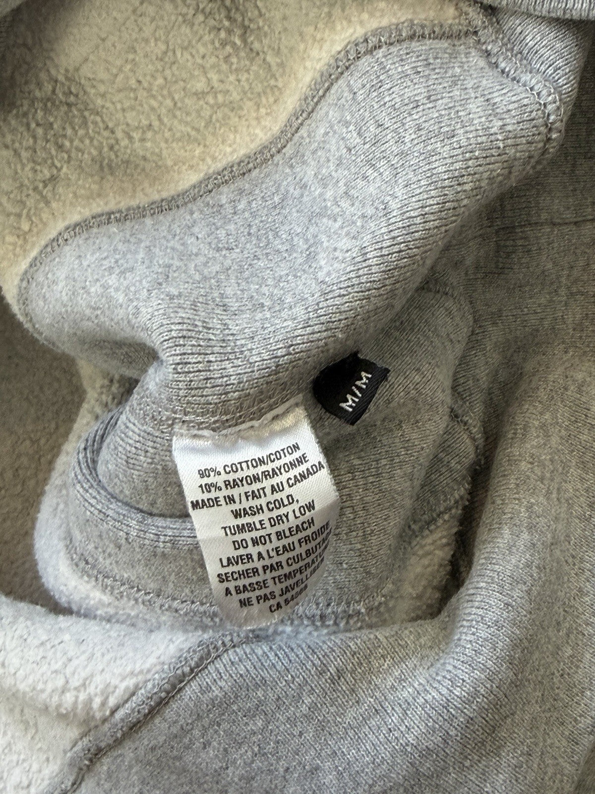Octobers Very Own Hoodie Mens M Gray  Fleece Lined Owl Logo Sweatshirt OVO Drake