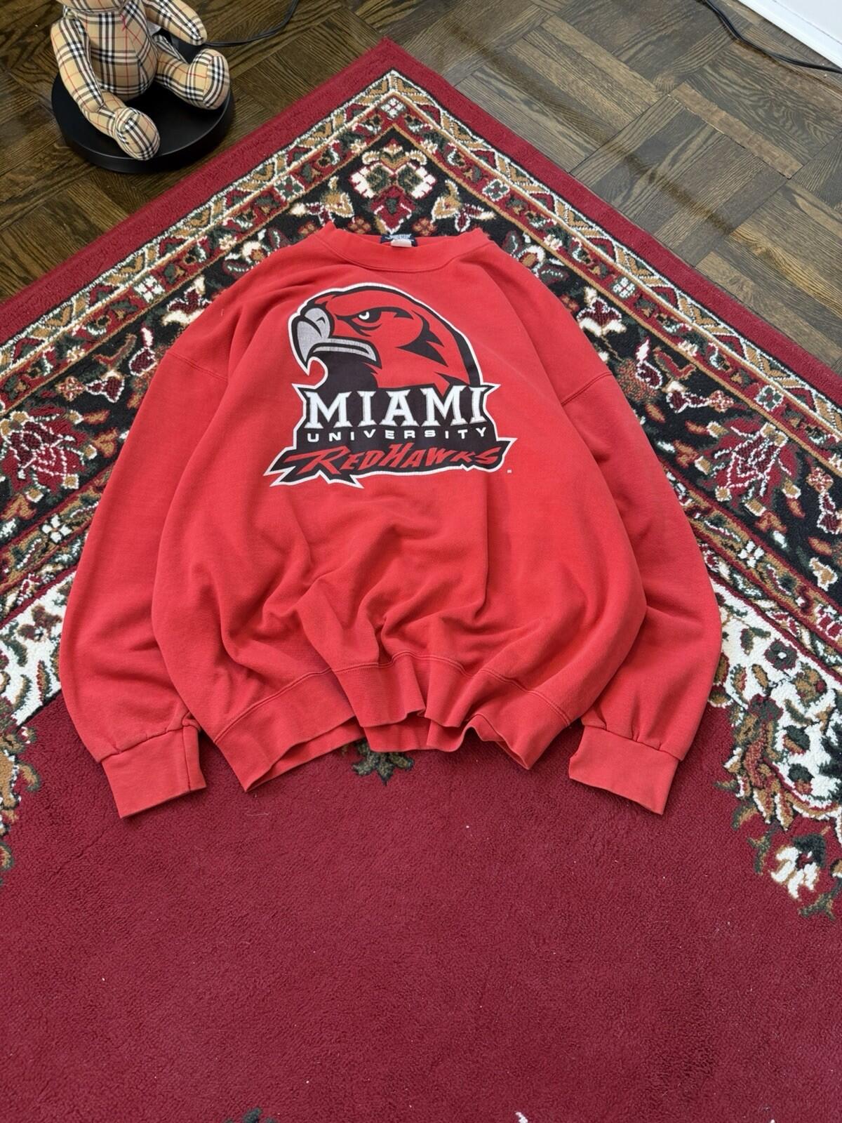 Vtg Jansport Miami University Redhawks Ncaa Crewneck Sweatshirt Xxl