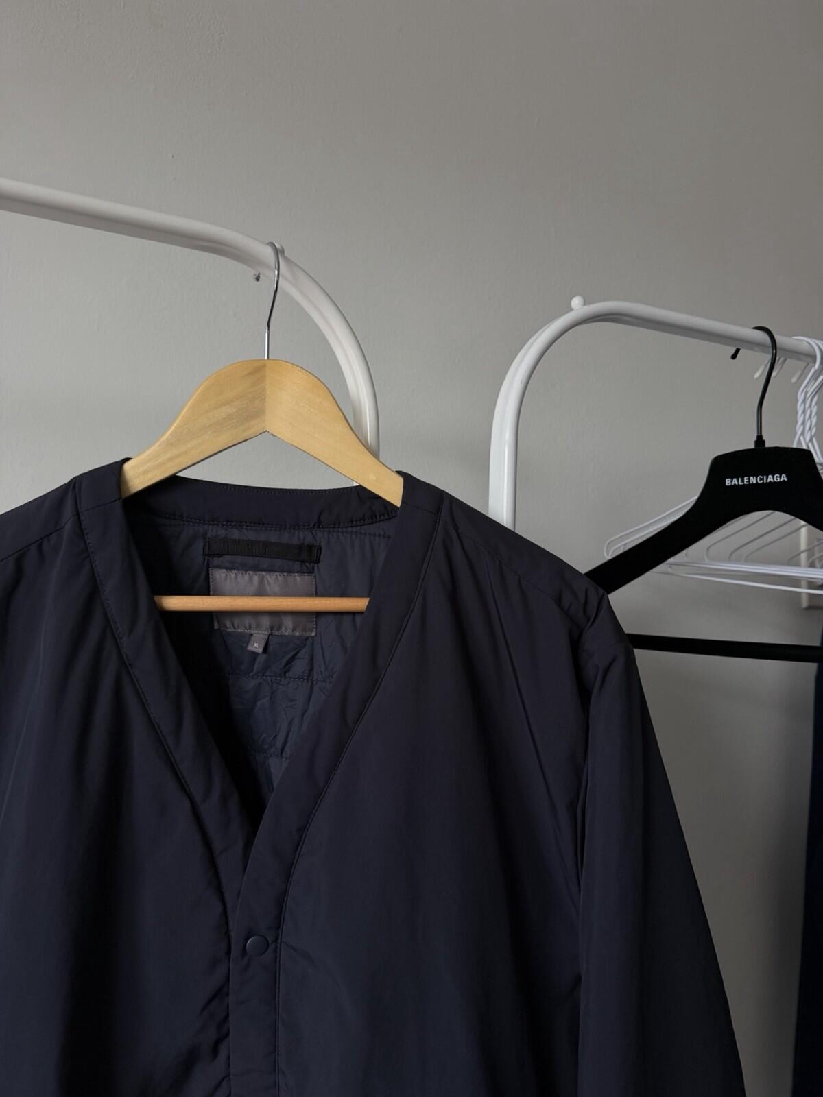 Norse Projects Otto Light WR Nylon Midlayer Collarless Navy Blue Jacket XL