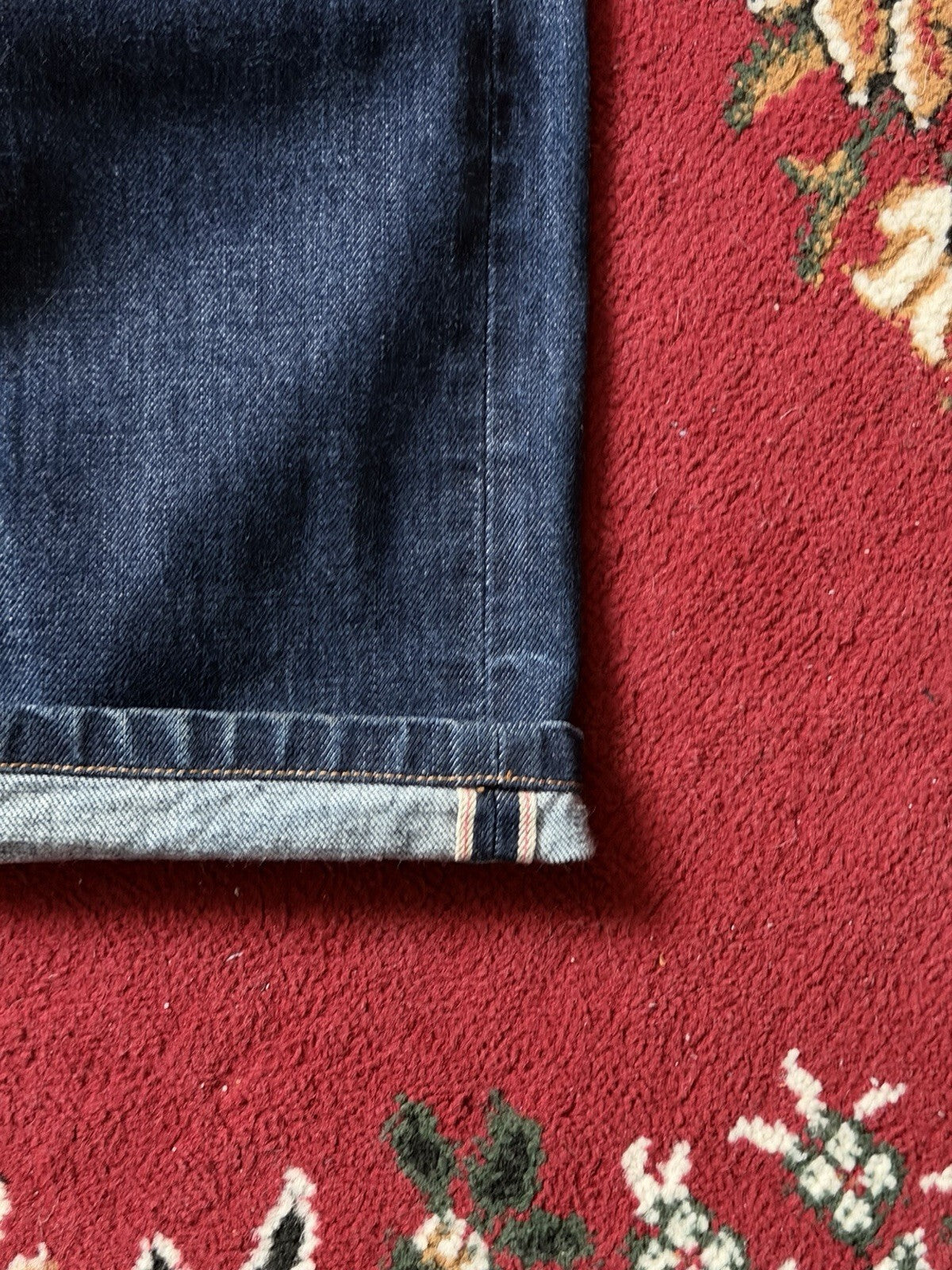 APC Rue De Paris Hipster Men's Size 30 Red Selvedge Distressed Slim Jeans A.P.C