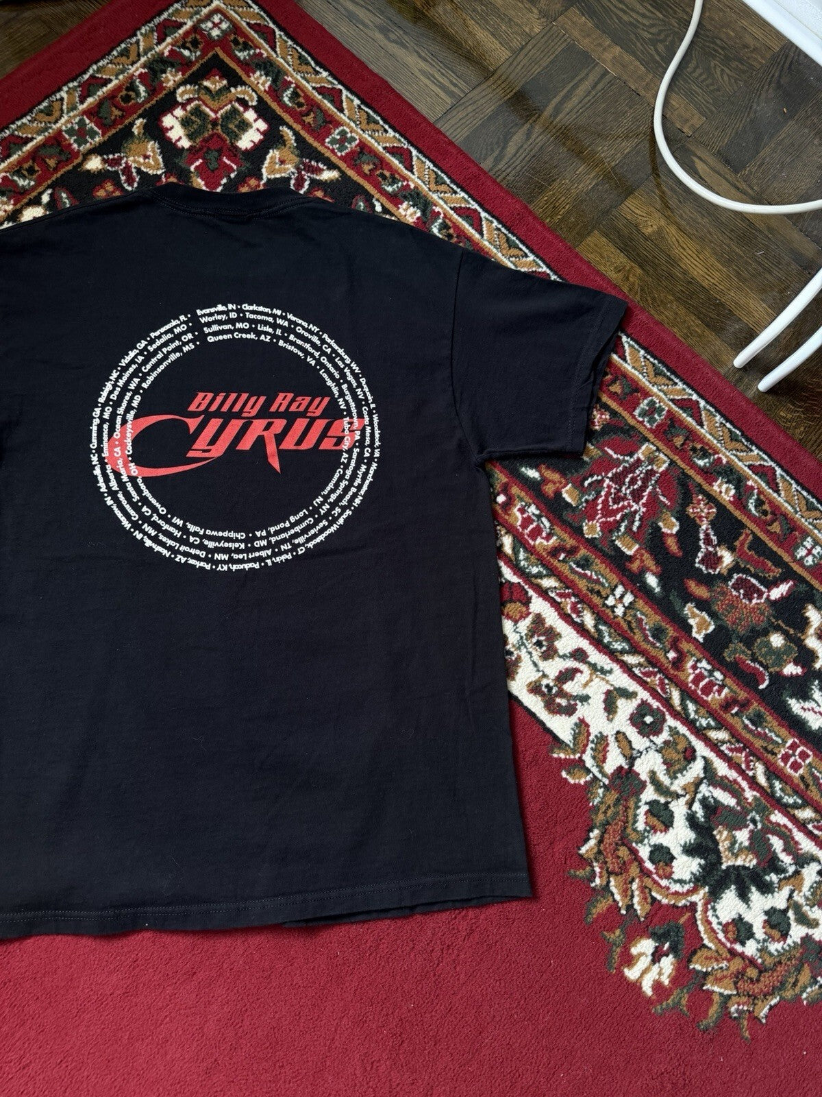 Vintage Billy Ray Cyrus 2001 Tour Black T-Shirt Mens Size Medium 00s
