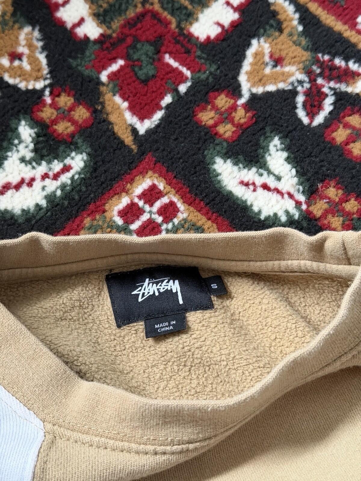 Stussy Paneled Crewneck Sweatshirt Size S Mens Pullover