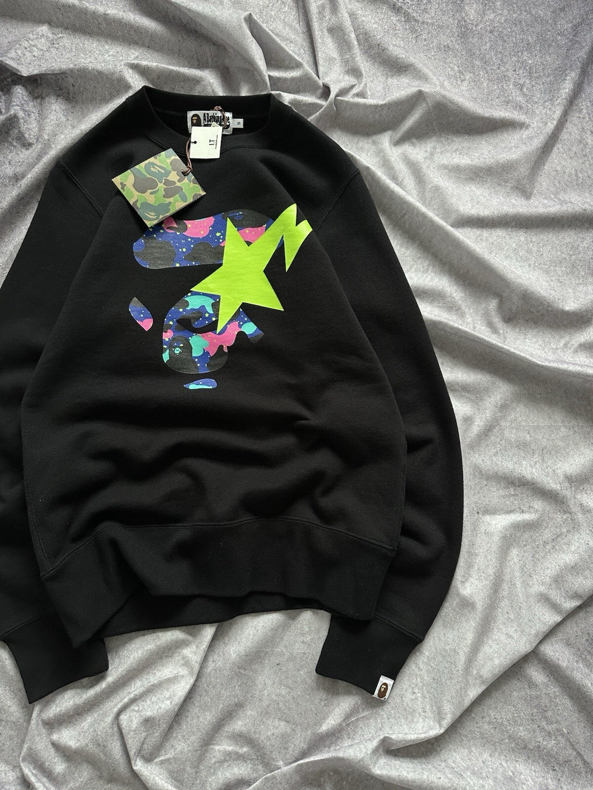 Bape x Kid Cudi Crewneck Cudi Sta Small Authentic Vintage Black