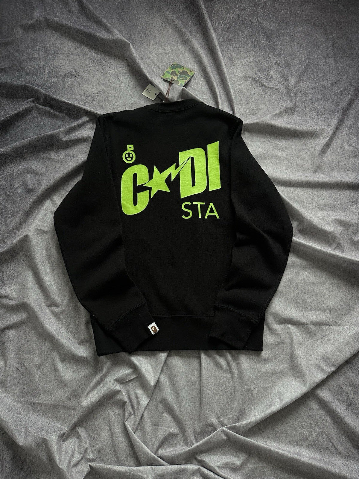 Bape x Kid Cudi Crewneck Cudi Sta Small Authentic Vintage Black