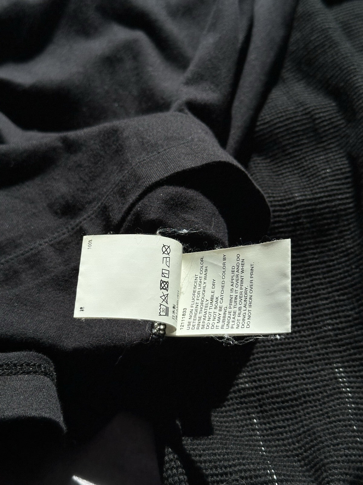 AMBUSH Cape Visitor Hybrid Tee Size 3 Mens Black