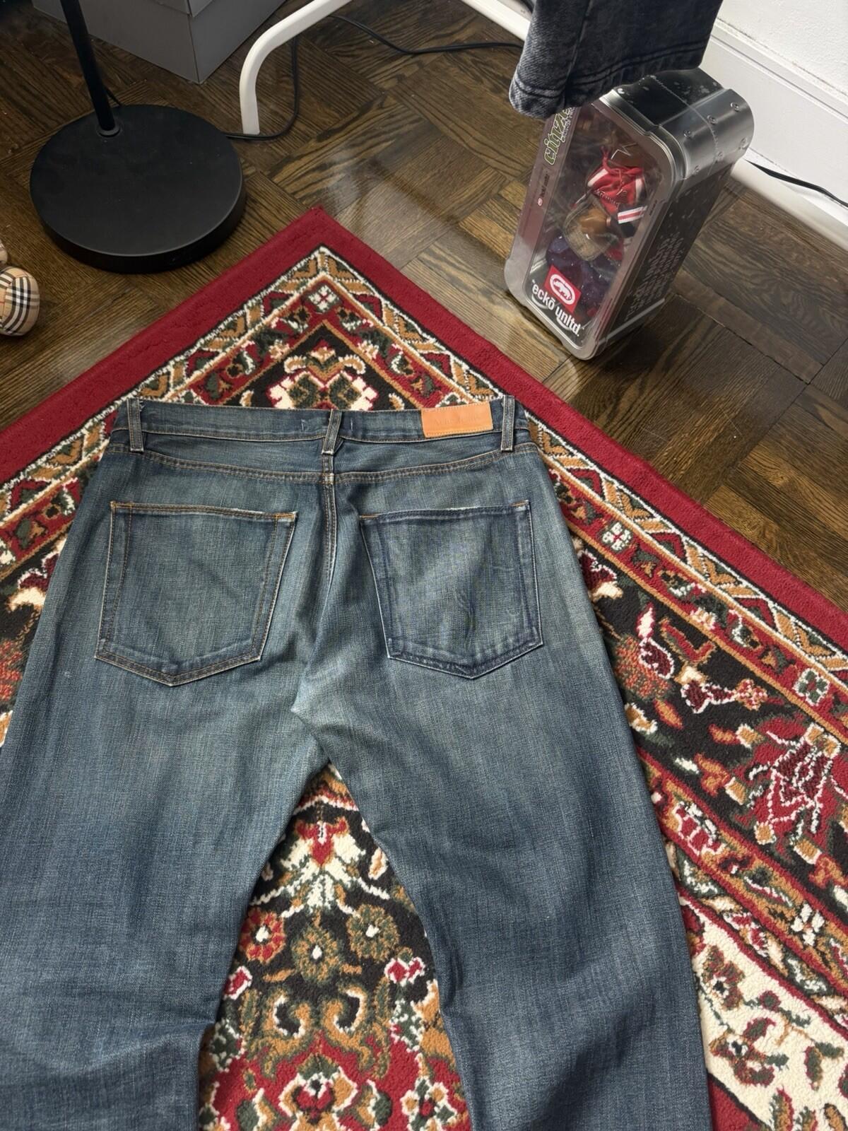 Acne Jeans Washed Classic Straight Leg Dark Wash Denim Cotton Mens 34/32