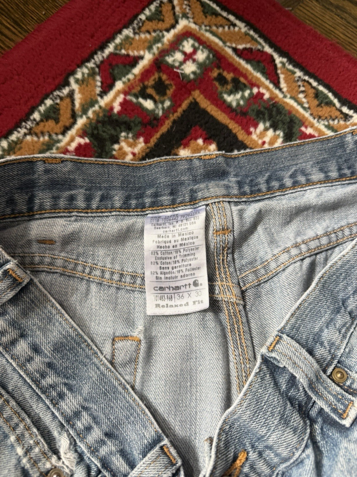 Carhartt Relaxed Fit Vintage Distressed Jeans Size 36x30 Y2K