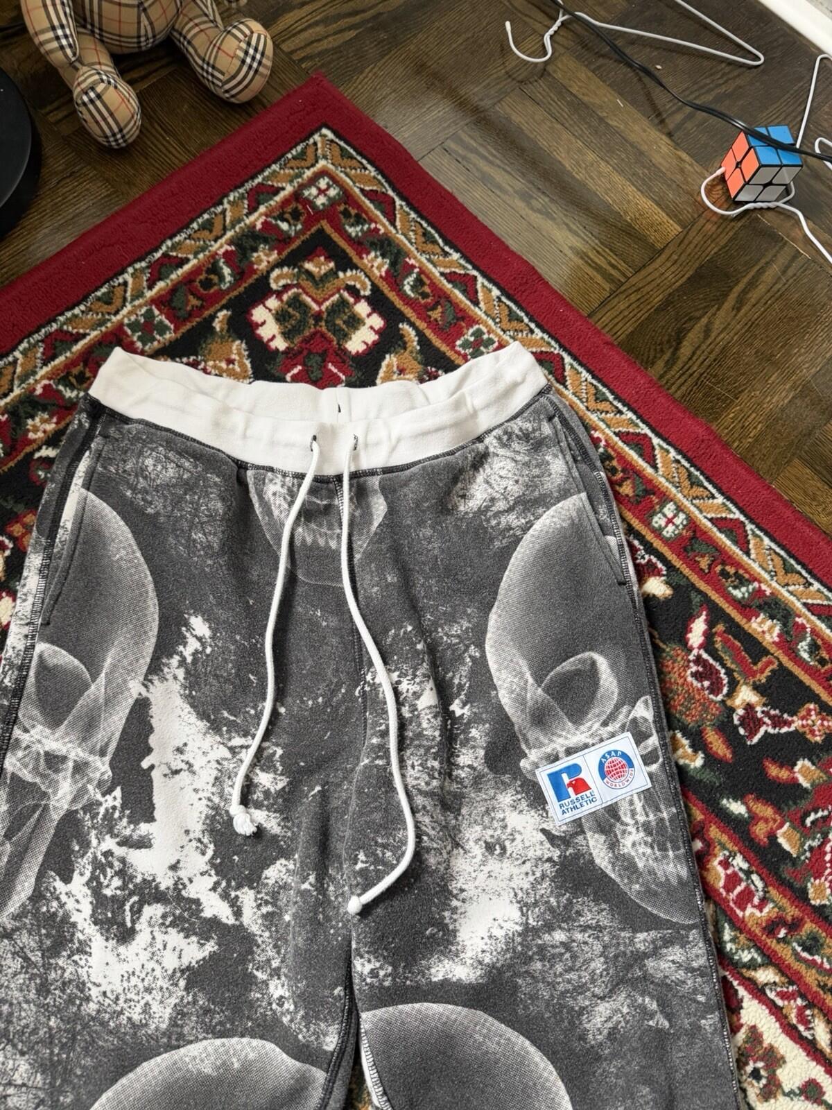 ASAP Worldwide X Russell Athletic Sweatpants White/Black Men’s Size Medium