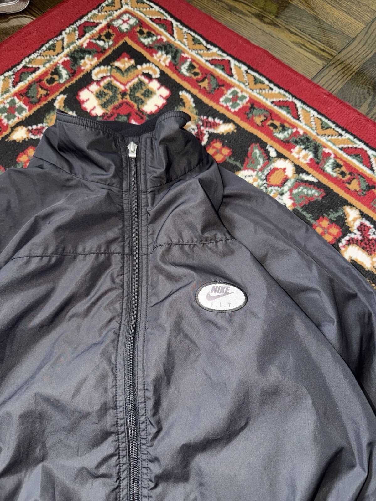 Vintage Nike Fit Nylon Jacket Windbreaker Zip Up Mens Size L 90s Y2K