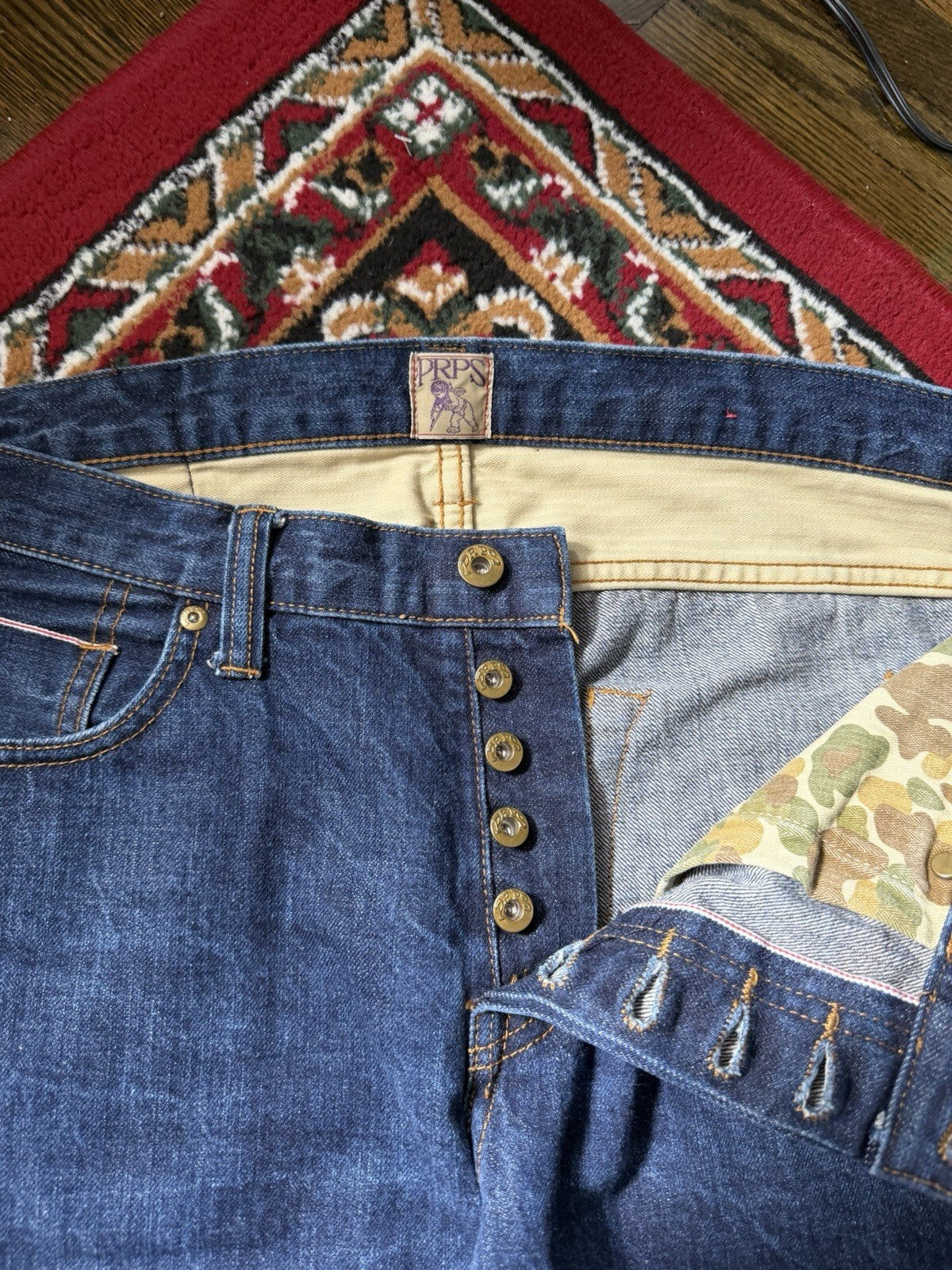 PRPS Selvedge Denim Jeans Janpanese Distressed Cotton Men's 33