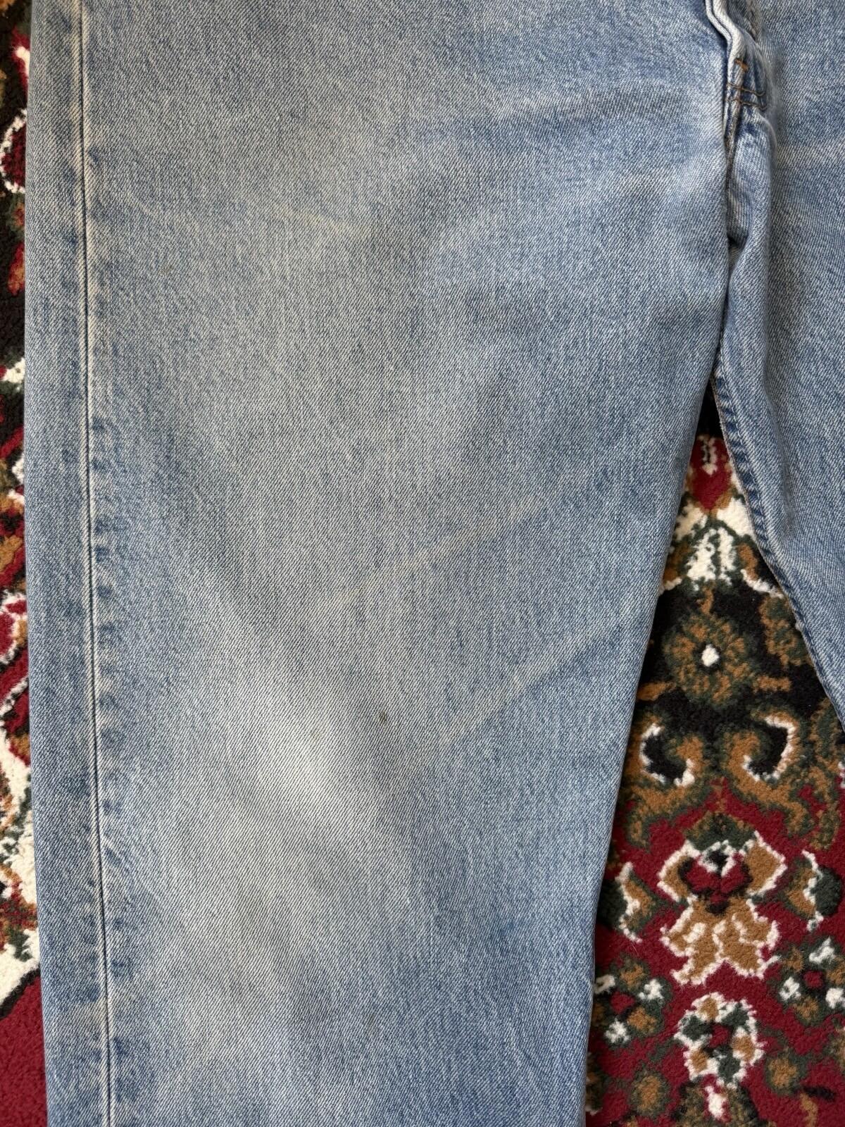 90s Vintage Levi's 501 Jeans Size 40x34 Blue Light Blue Washed Denim