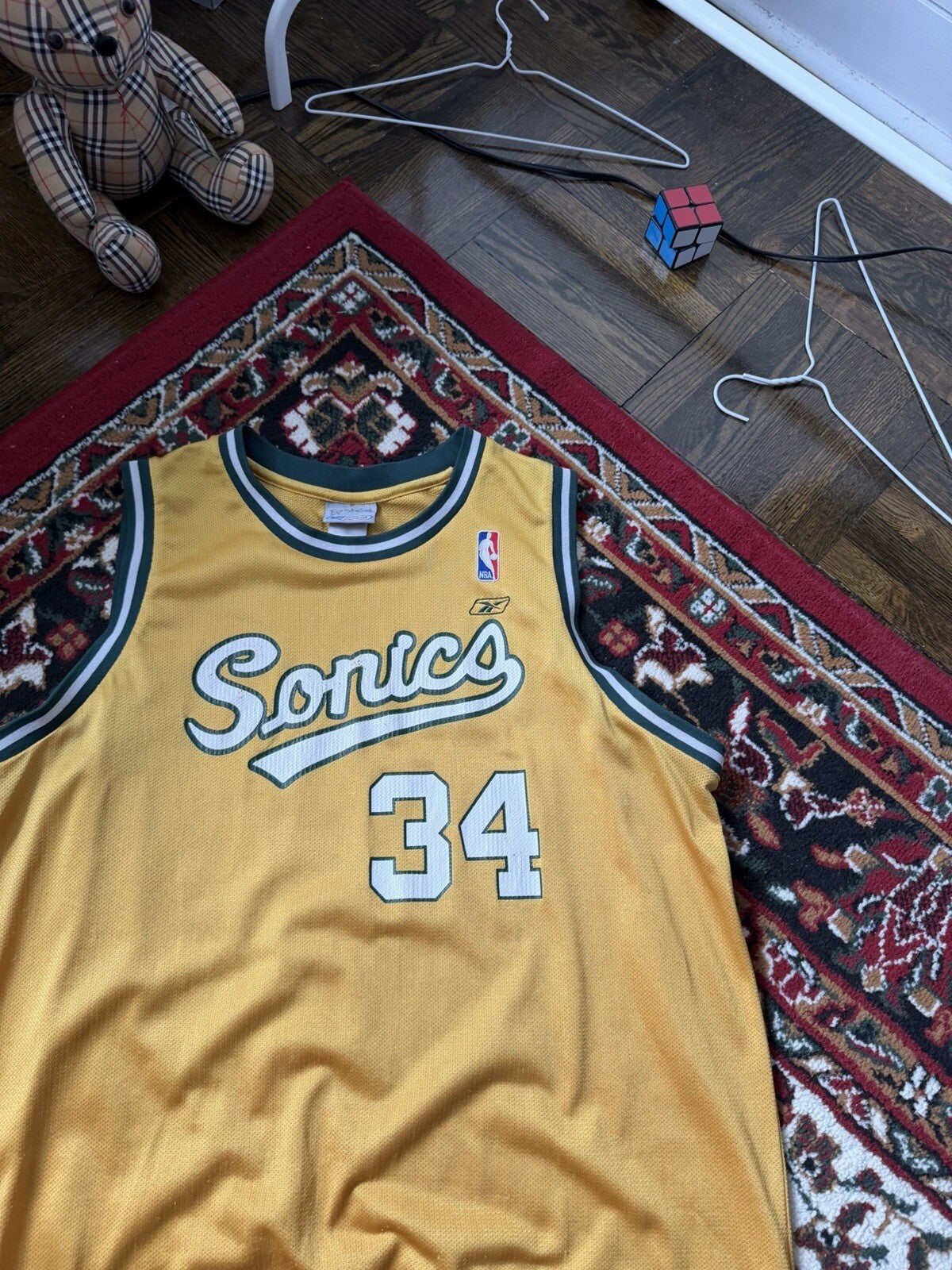Vintage Reebok Seattle Supersonics Ray Allen #34 HC Jersey NBA Size XL