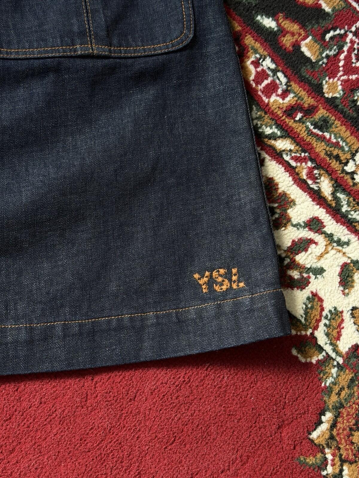 Very Rare Yves Sain Lauren Rive Gauche Vintage Denim Jean Skirt 00s Hedi Slimane