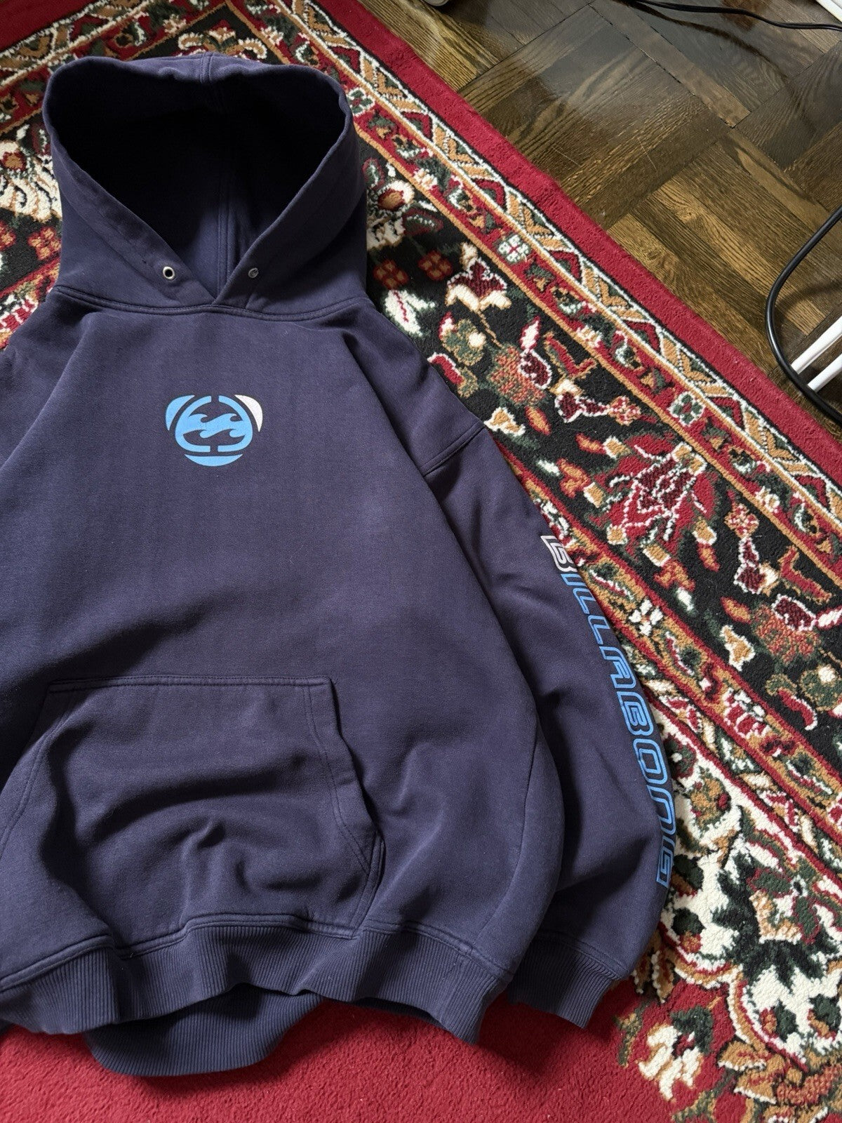 Vintage  Billabong Grail Center Log Hoodie Surf Grunge Faded Skate Rave Y2K 90s
