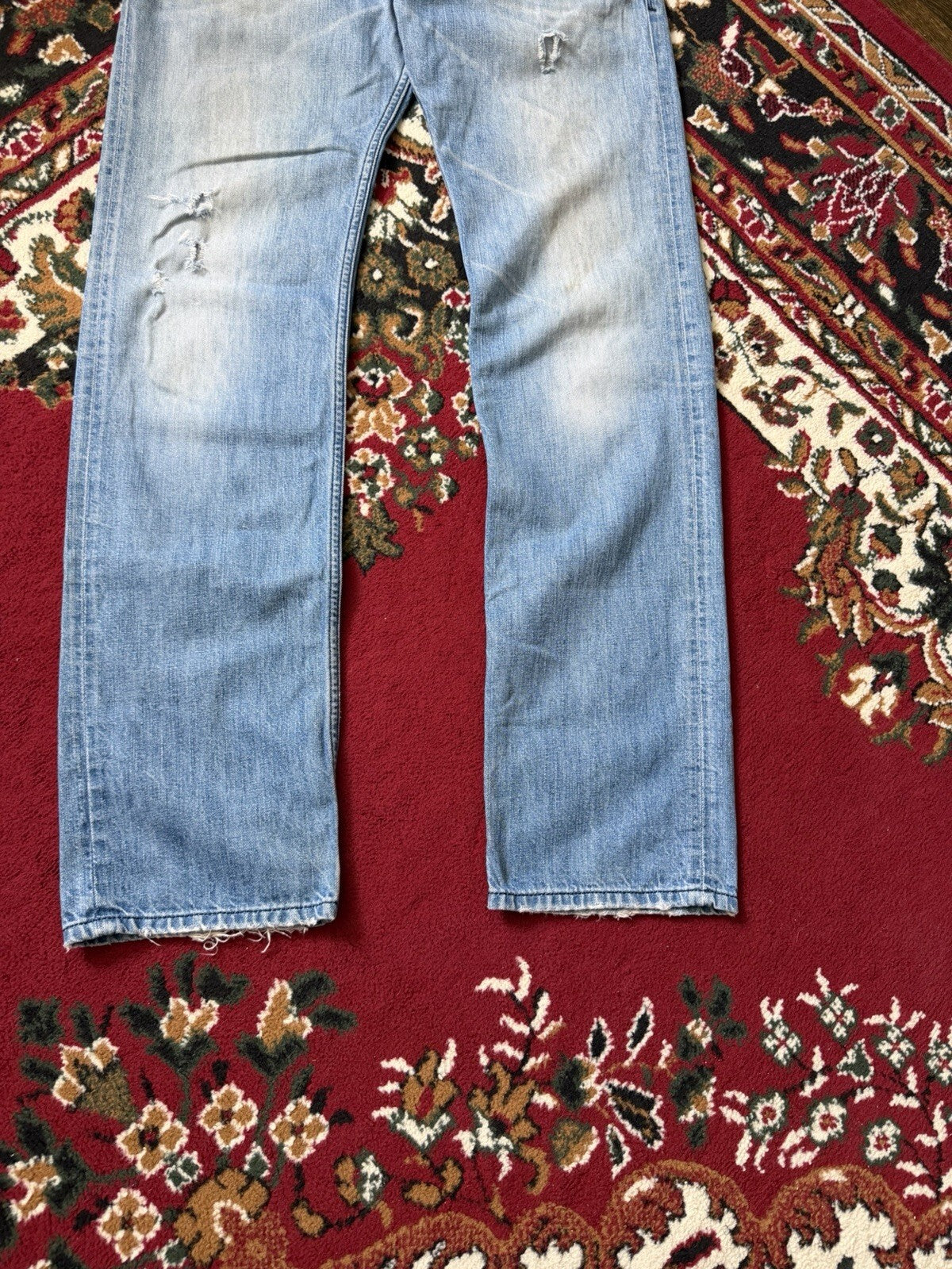 Diesel Safado Distressed Straight Blue Jeans Size 32/32 Vintage Y2K