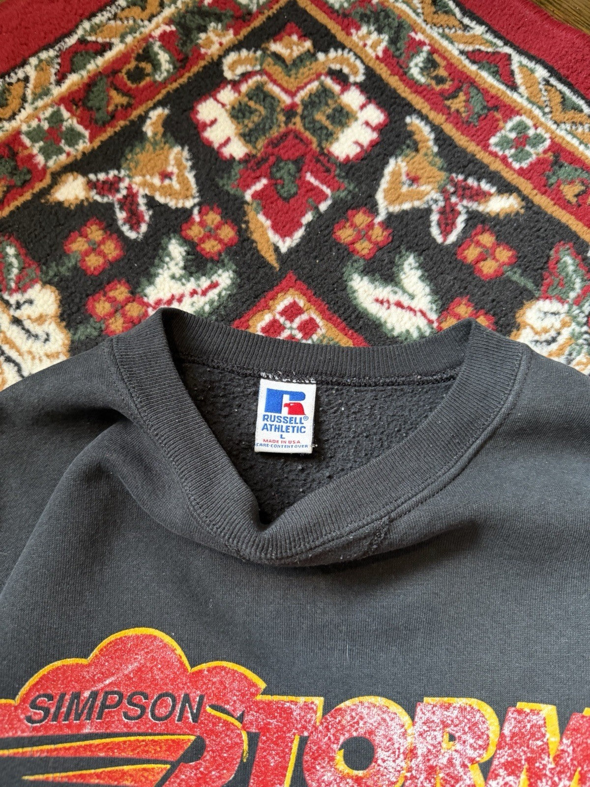 VTG Russell Athletic 90s Simpson Storm Football Sweatshirt Crewneck Pullover