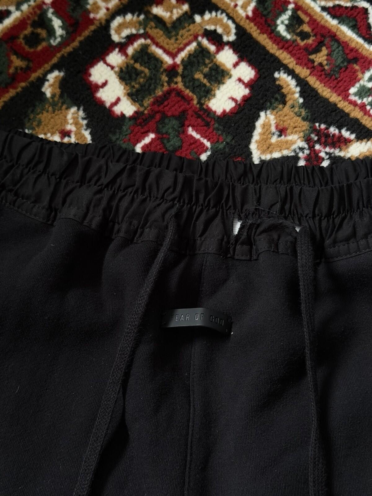 Fear of God Men's Black Athletic Shorts Cotton Drawstring Pockets Designer