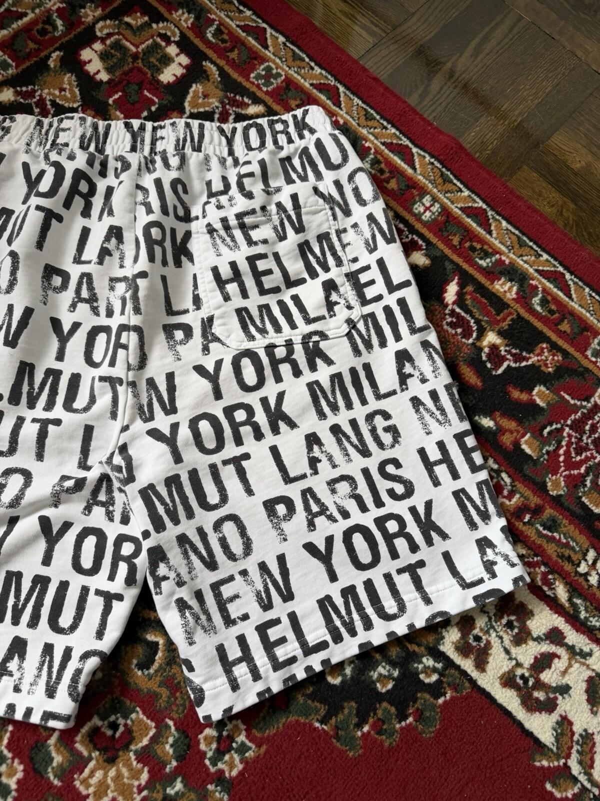 Helmut Lang New York Monogram T-shirt / Shorts Set Tee Size XL White / Black