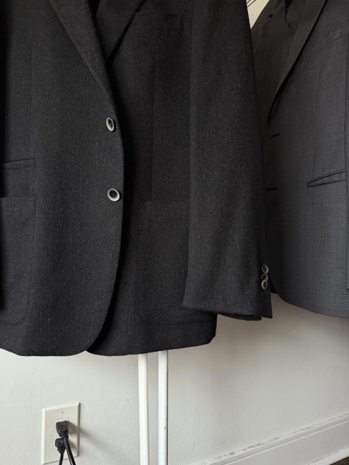 Corneliani ID Italy Virgin Wool 54EU  Blazer Coat Sport Jacket Black