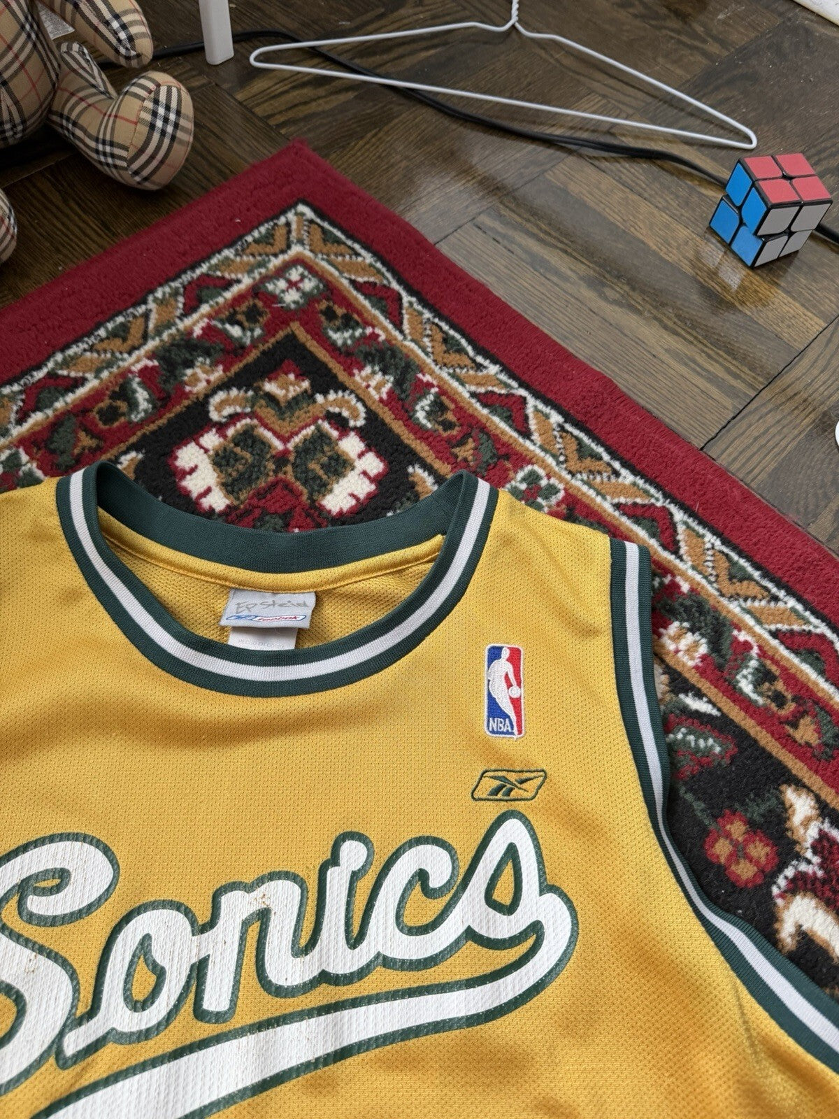 Vintage Reebok Seattle Supersonics Ray Allen #34 HC Jersey NBA Size XL