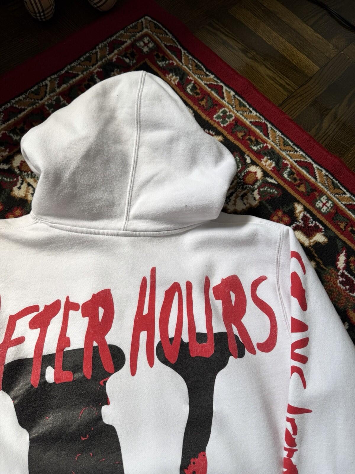 VLONE x The Weeknd What Happens After Hours White Hoodie Sweatshirt Size S