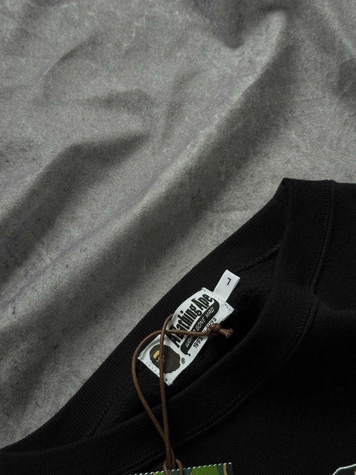 Bape Archive Ape Shall Never Kill Ape Black Crewneck Sweatshirt Large