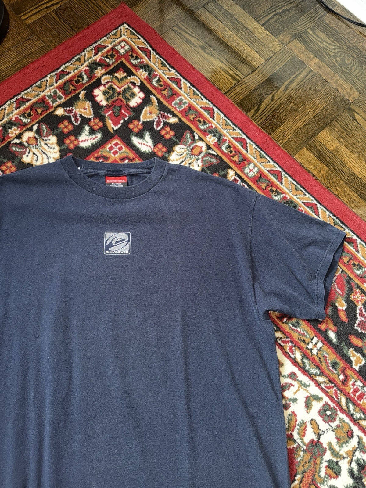 90s Quiksilver International Vintage Reflective Logo Tee T-shirt Surd Skate XL
