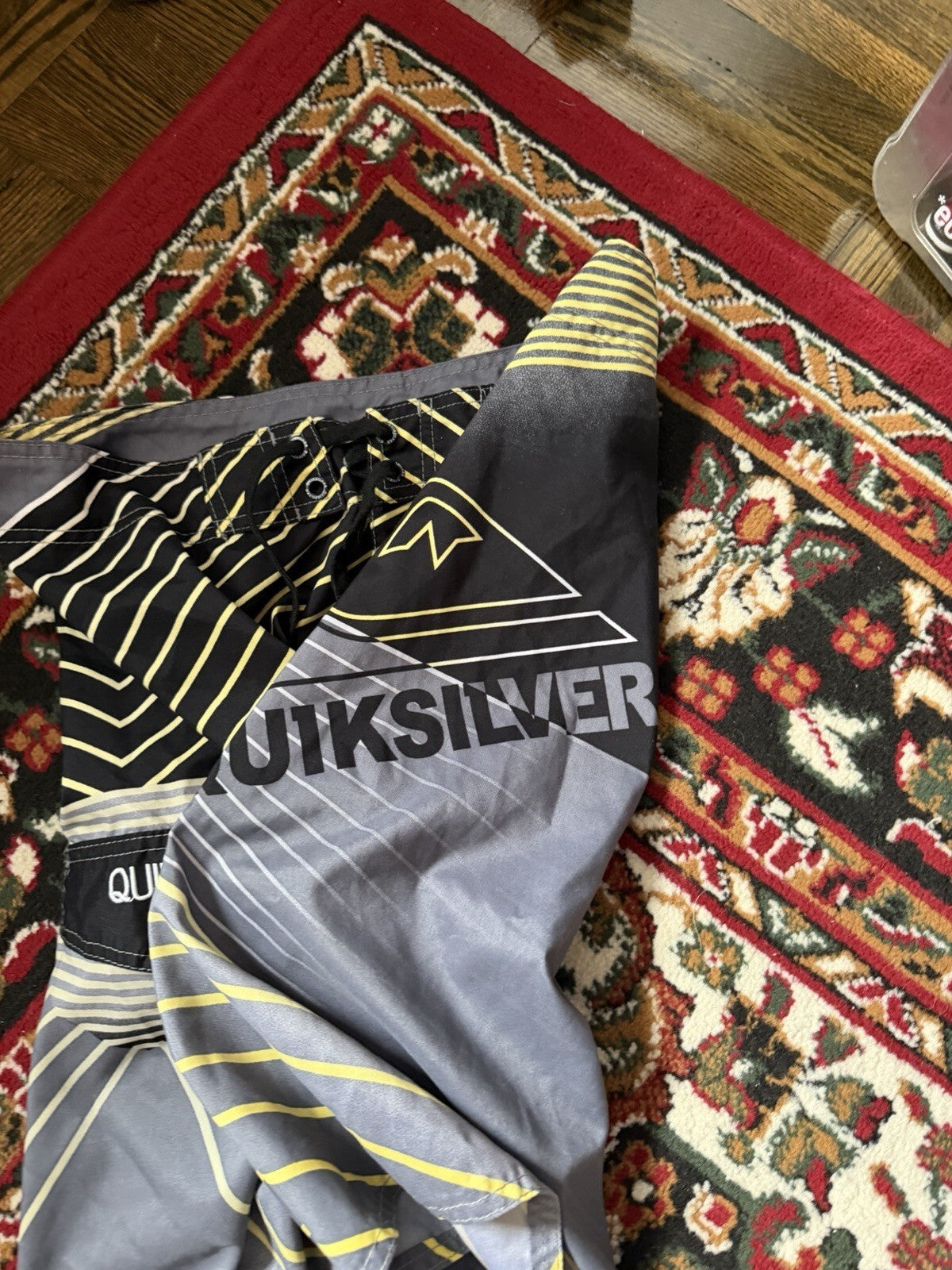 Vintage Quiksilver Board Shorts Swim Trunks Mens XL AOP Surf Skate Y2K 90s