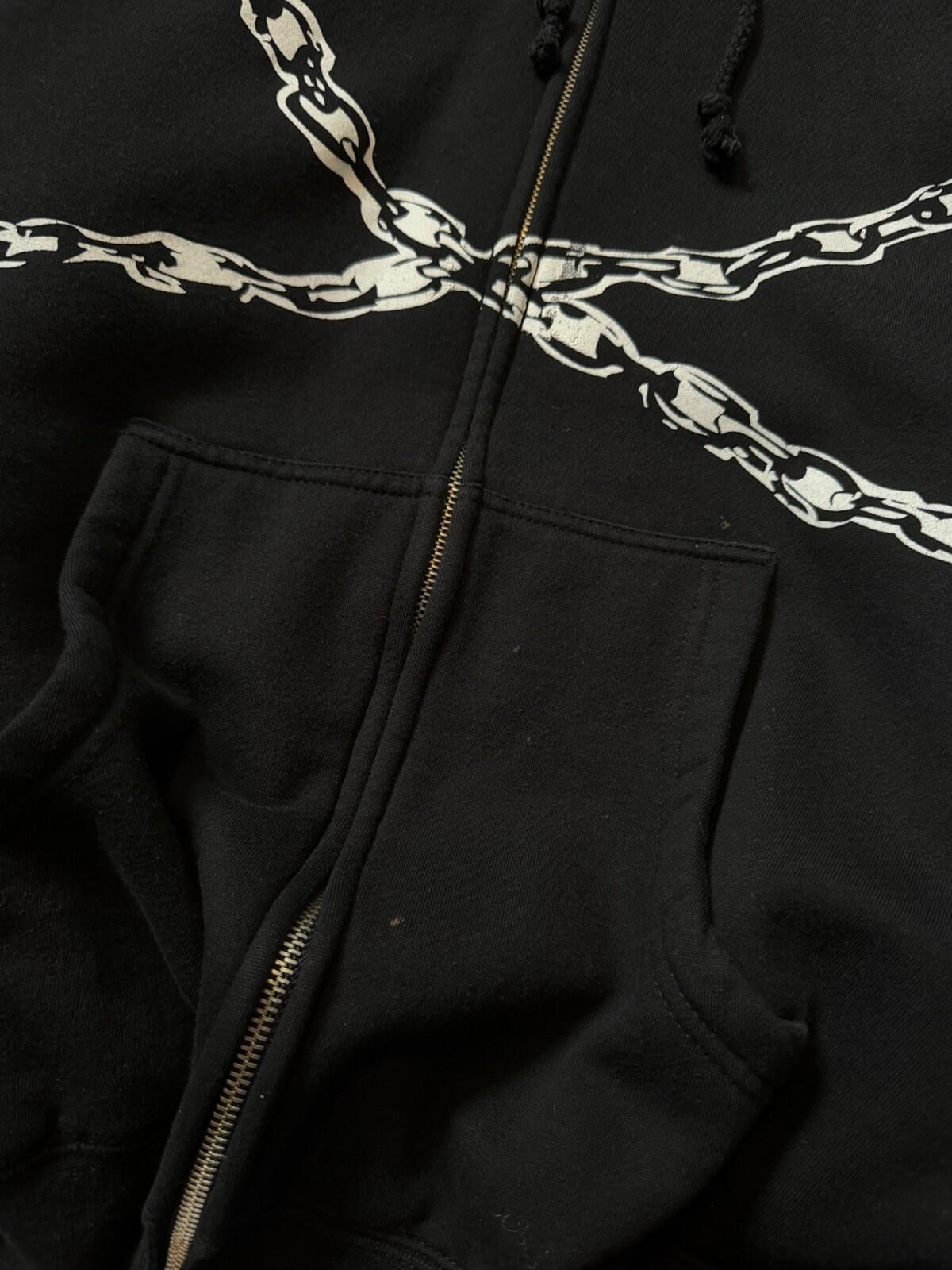 Vintage Korn Chain Locked Door 00s Zip Hoodie Giant Tag 90s Band Zip Hoodie