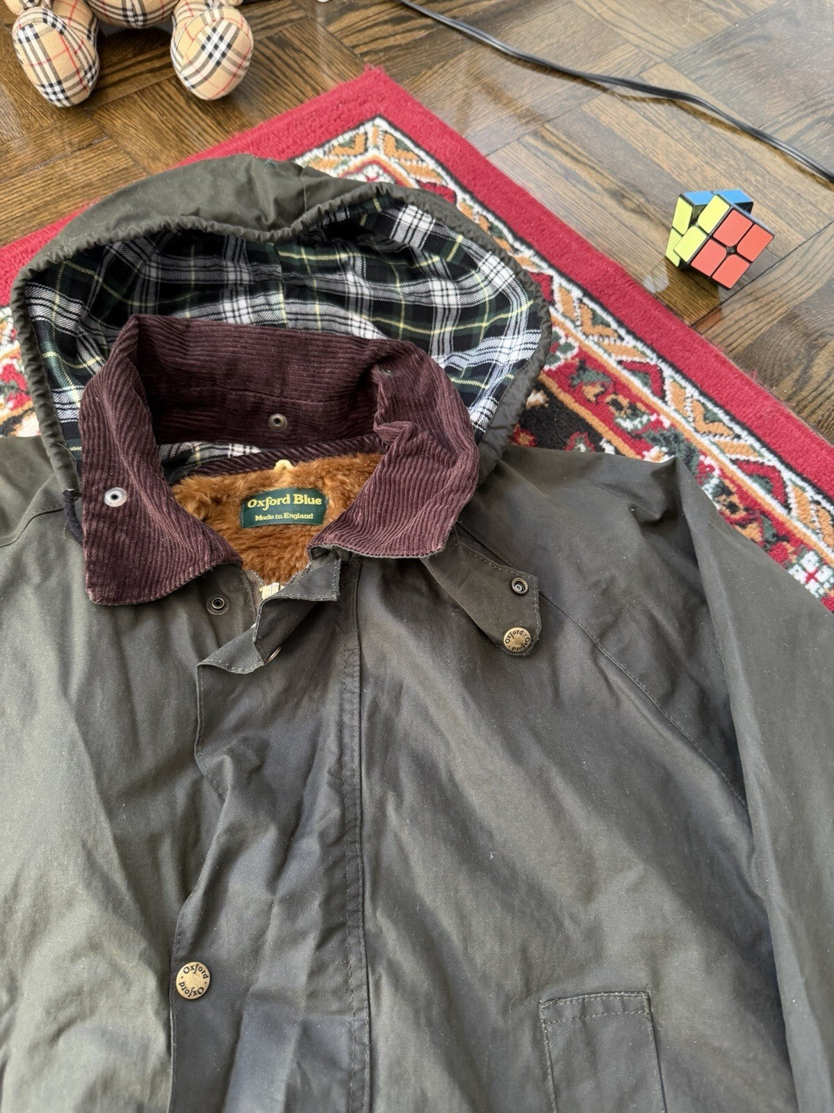 Oxford Blue Classics Countryman Green Waxed Jacket With Lining Made In England