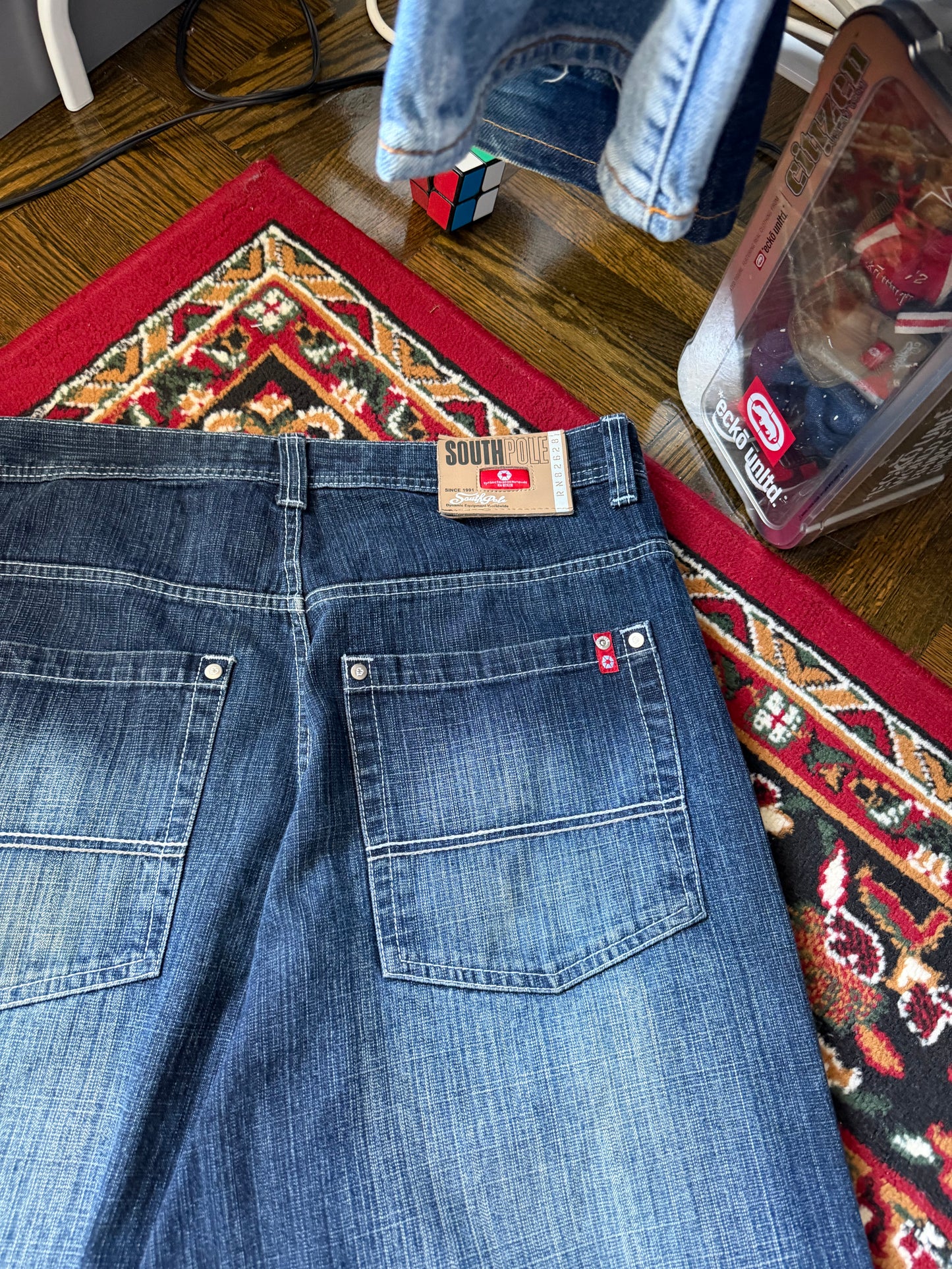 Y2K South Pole Washed Baggy Jeans
