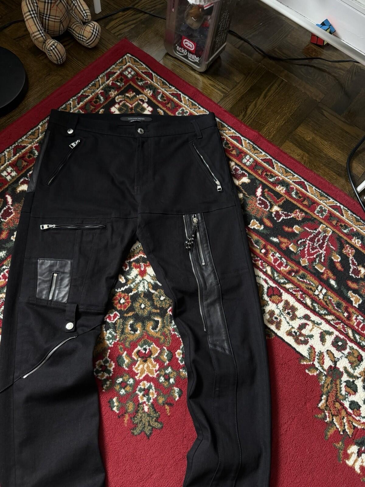 Alexander McQueen All Over Zip Black Slim Jeans - EU 52 Denim Pants