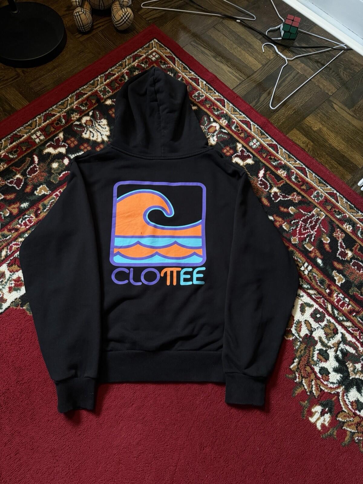 Clottee By Clot Mens Medium Wave Black Full Zip Hoodie Clot